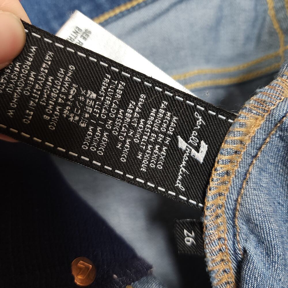 7 For All Mankind Secret Fit Belly B(AIR) Ankle Skinny Maternity Jeans 26 - Picture 10 of 12